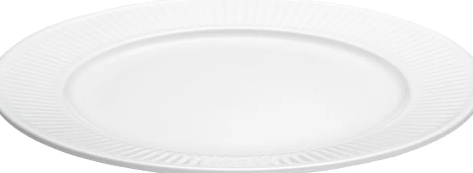 Tallerkener<Pillivuyt Plissé tallerken flad, hvid Ø22cm