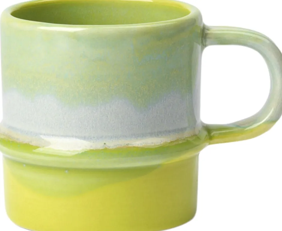 Kopper & Krus<Kähler Poppery Krus med hank 35 cl apple green/mint