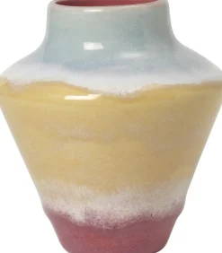 Vaser & Urtepotteskjulere<Kähler Poppery Vase H12 cm pink/mint/gul