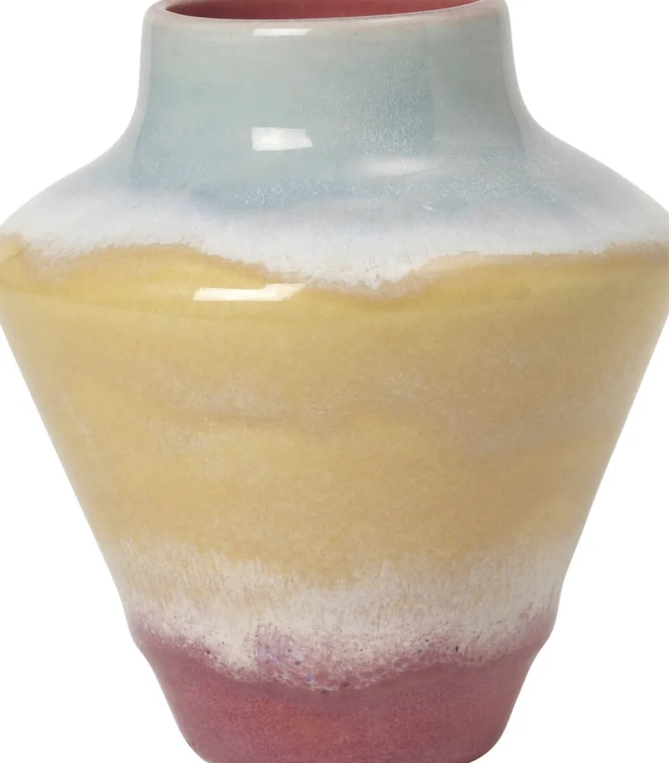 Vaser & Urtepotteskjulere<Kähler Poppery Vase H12 cm pink/mint/gul