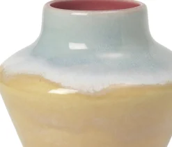 Vaser & Urtepotteskjulere<Kähler Poppery Vase H12 cm pink/mint/gul
