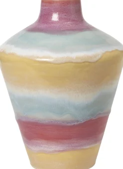 Vaser & Urtepotteskjulere<Kähler Poppery Vase med æble H32 cm pink/mint/gul