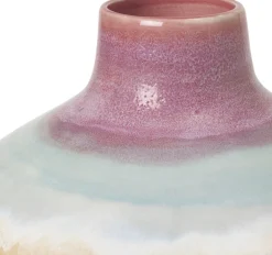 Vaser & Urtepotteskjulere<Kähler Poppery Vase med æble H32 cm pink/mint/gul