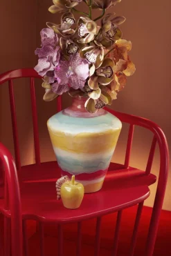 Vaser & Urtepotteskjulere<Kähler Poppery Vase med æble H32 cm pink/mint/gul
