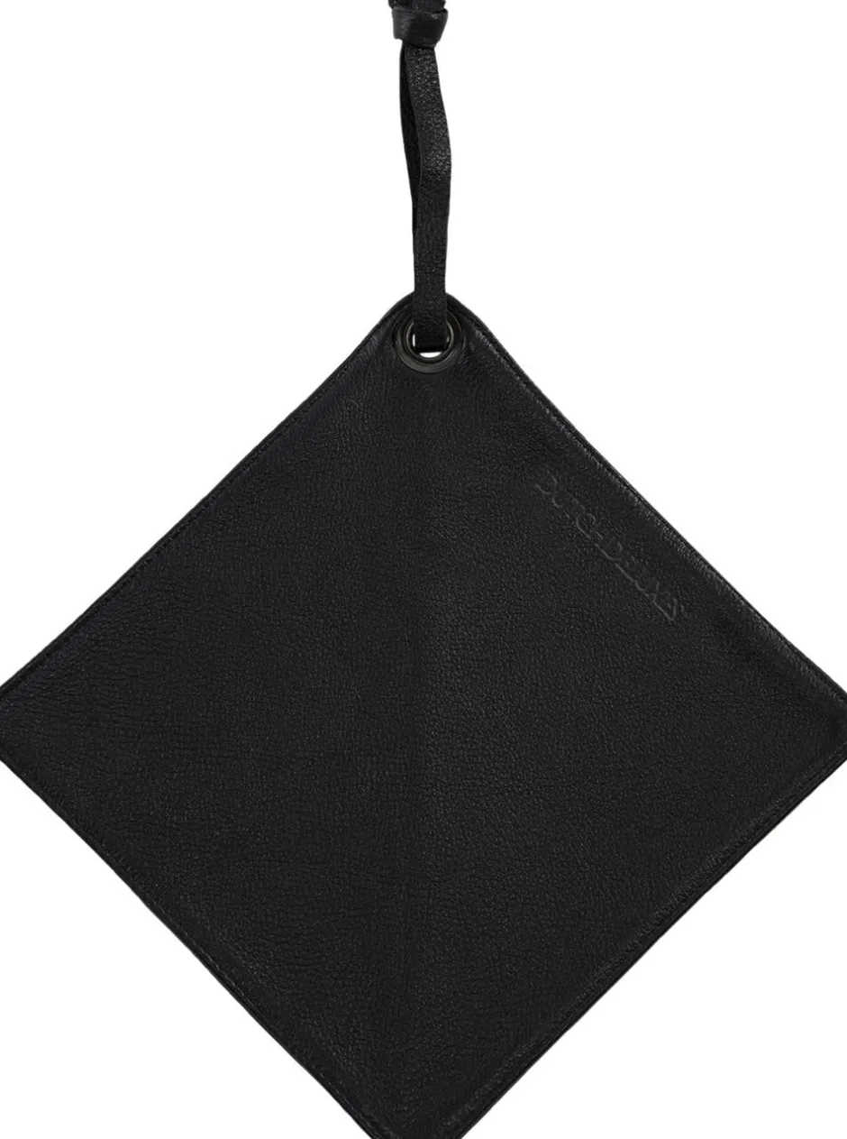 Tekstiler Til Køkkenet<DutchDeluxes Pot Holder, Classic Black Leather, with smart insert