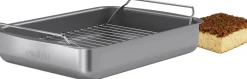 Bageartikler<Eva Trio Professionel bradepande med rist 30x22 cm keramisk Slip-Let®