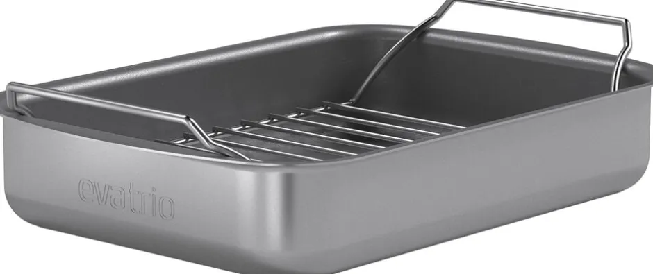 Bageartikler<Eva Trio Professionel bradepande med rist 26x19 cm keramisk Slip-Let®