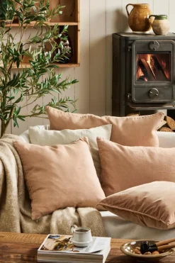 Puder<Ib Laursen Pude velour camel