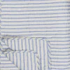 Plaider<Ib Laursen Quilt blå m/hvide og brune striber