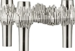 Lys & Lysestager<STOFF Nagel Quist candle holder - brushed chrome