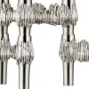 Lys & Lysestager<STOFF Nagel Quist candle holder set with 3 pcs - brushed chrome