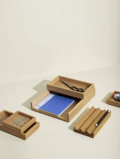 Kontorartikler<Hübsch Rail Desk Organiser Natural set of 2