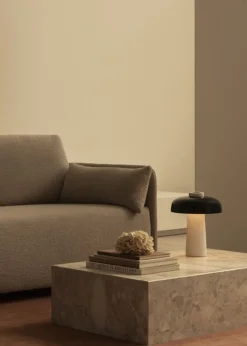 Trådløse Lamper<Audo Copenhagen Reverse Table Lamp, Carrara, Black ( CE-ETL-UK)