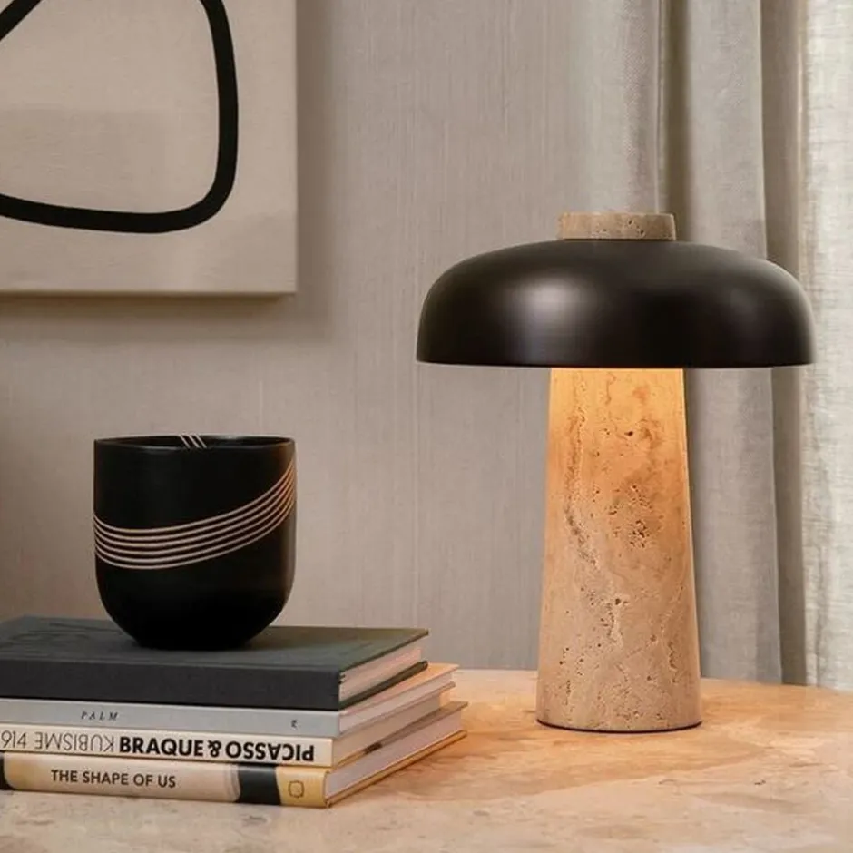 Bordlamper<Audo Copenhagen Reverse, Table Lamp, Travertine, Br