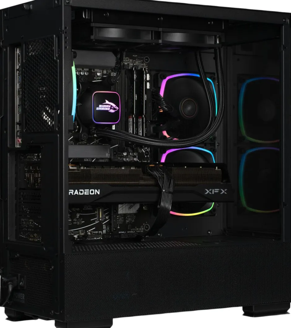 Elektronik<Shark Gaming RGBeast TR708 - 9070XT Gaming PC