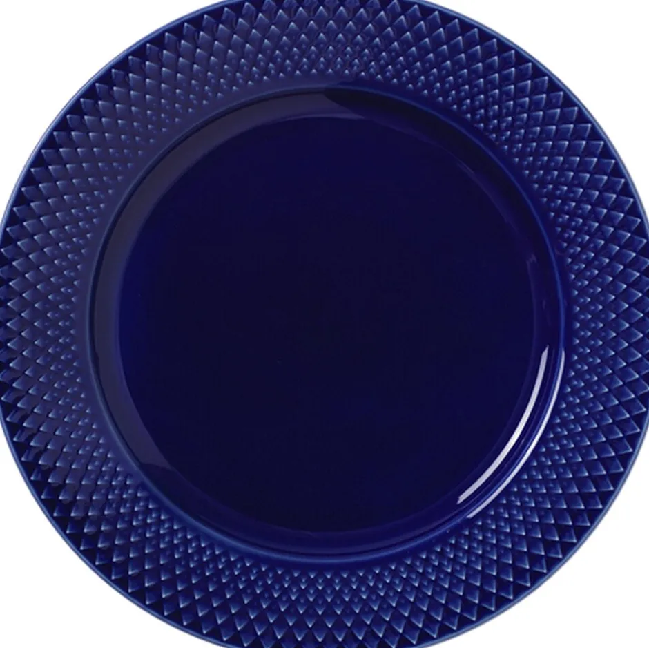 Tallerkener<Lyngby Porcelæn Rhombe Color Frokosttallerken Ø23 cm mørk blå