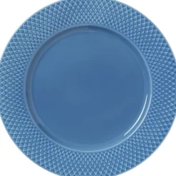 Tallerkener<Lyngby Porcelæn Rhombe Color Middagstallerken Ø27 cm blå