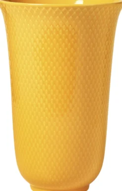 Vaser & Urtepotteskjulere<Lyngby Porcelæn Rhombe Color Vase H20 gul porcelæn