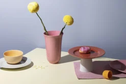 Vaser & Urtepotteskjulere<Lyngby Porcelæn Rhombe Color Vase H20 rosa porcelæn