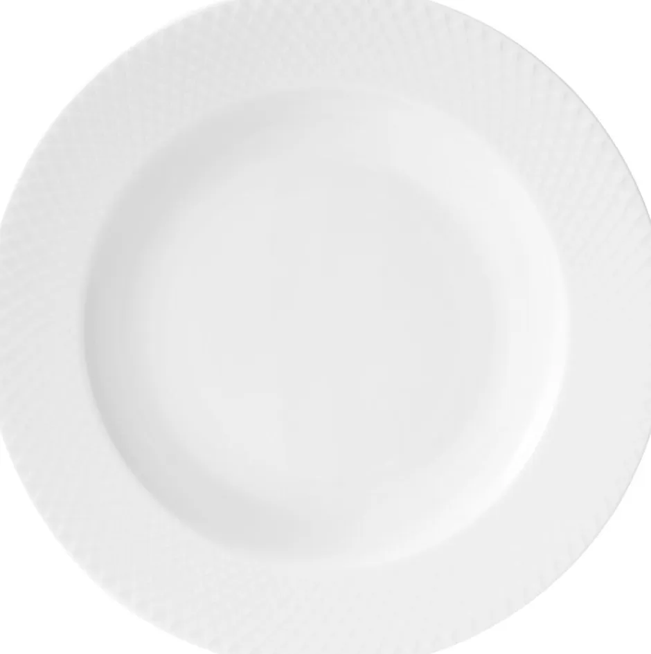 Tallerkener<Lyngby Porcelæn Rhombe dyb tallerken 23 cm.
