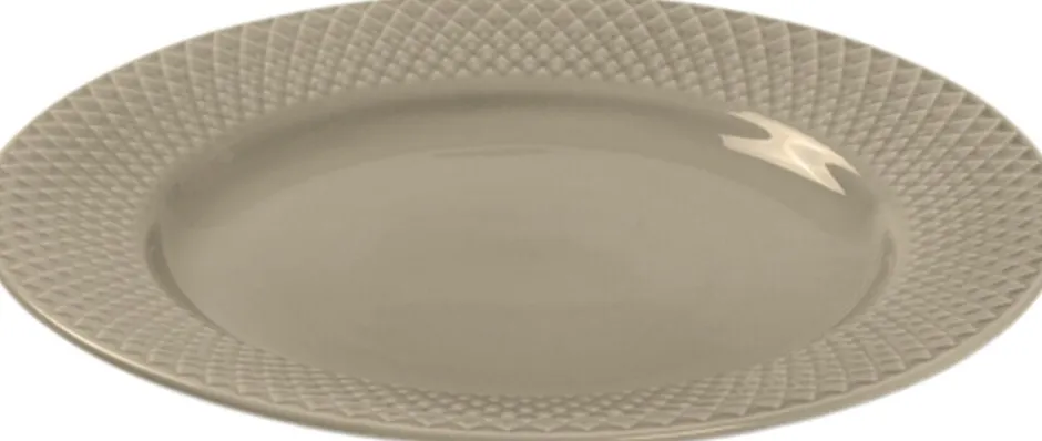 Tallerkener<Lyngby Porcelæn Rhombe Earth Frokosttallerken Ø23 cm clay