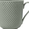 Kopper & Krus<Lyngby Porcelæn Rhombe Earth Krus med hank 39 cl moss
