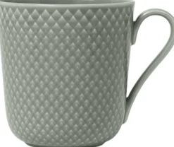 Kopper & Krus<Lyngby Porcelæn Rhombe Earth Krus med hank 39 cl moss
