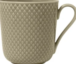 Kopper & Krus<Lyngby Porcelæn Rhombe Earth Krus med hank 39 cl clay