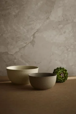 Skåle & Fade<Lyngby Porcelæn Rhombe Earth Serveringsskål Ø22 cm marble