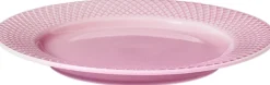 Tallerkener<Lyngby Porcelæn Rhombe Frokosttallerken Ø21 cm rosa porcelæn