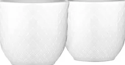 Tilbehør Til Bordet<Lyngby Porcelæn Rhombe Æggebæger H4,5 hvid porcelæn 2 stk.