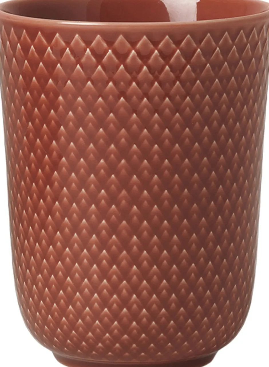 Kopper & Krus<Lyngby Porcelæn Rhombe Krus 33 cl terracotta porcelæn
