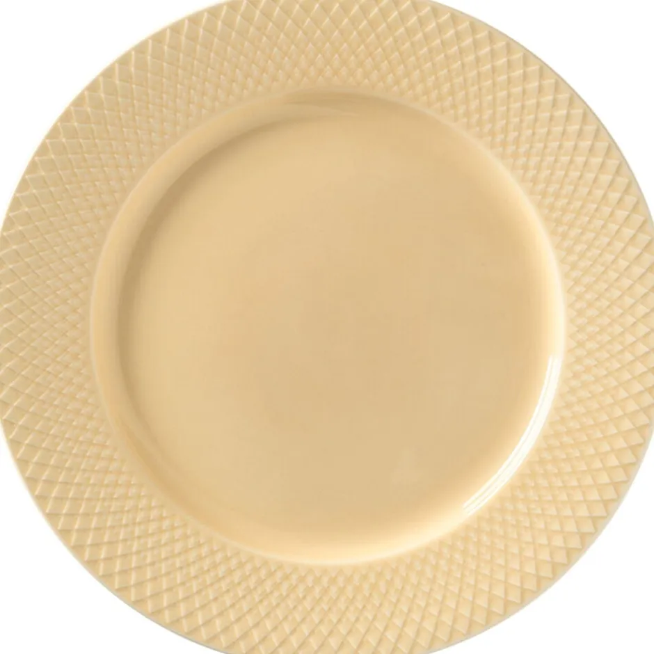 Tallerkener<Lyngby Porcelæn Rhombe Middagstallerken Ø27 cm sand porcelæn