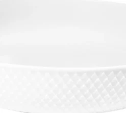 Skåle & Fade<Lyngby Porcelæn Rhombe Serveringsskål Ø28 cm hvid