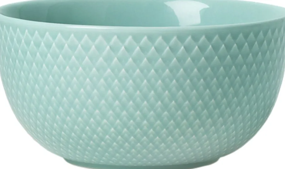 Skåle & Fade<Lyngby Porcelæn Rhombe Skål Ø13 cm aqua porcelæn