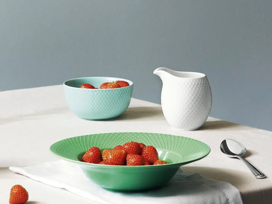 Skåle & Fade<Lyngby Porcelæn Rhombe Skål Ø13 cm aqua porcelæn