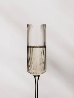 Glas<Ferm Living Ripple Champagne Flutes - Set of 2 - Clear