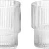 Glas<Ferm Living Ripple Glasses - Set of 4 - Clear