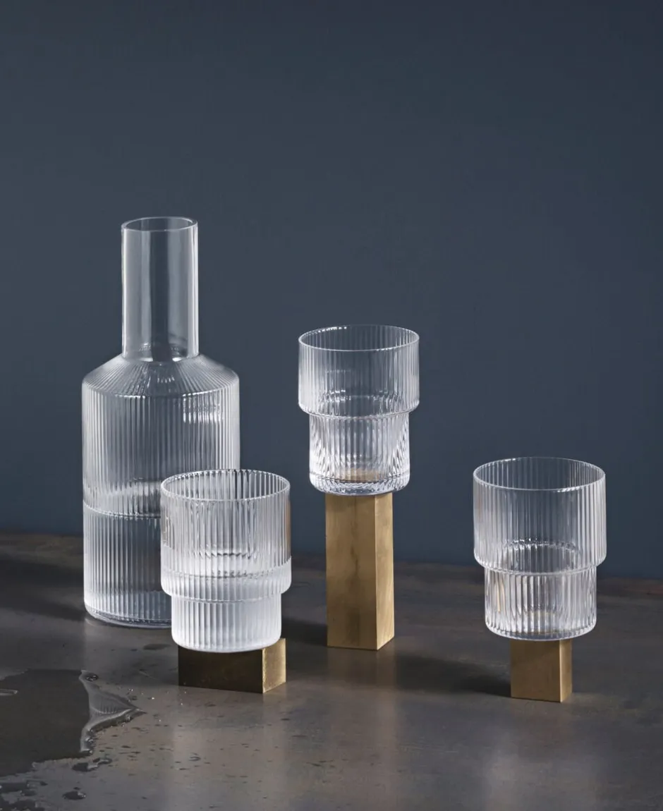 Glas<Ferm Living Ripple Glasses - Set of 4 - Clear