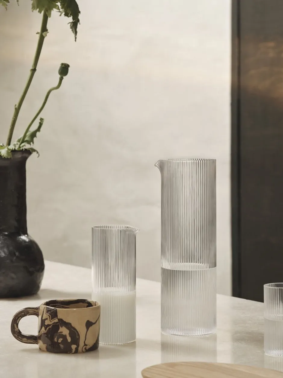 Karafler & Kander<Ferm Living Ripple Water Jug - Clear