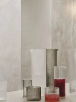 Karafler & Kander<Ferm Living Ripple Water Jug - Frosted