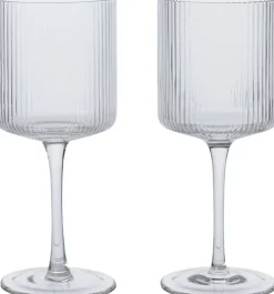 Glas<Ferm Living Ripple White Wine Glasses - Set of