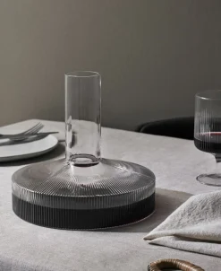 Bar & Vin<Ferm Living Ripple Wine Carafe - Clear