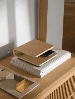 Elektronik<Stelton Ro trådløs oplader oak