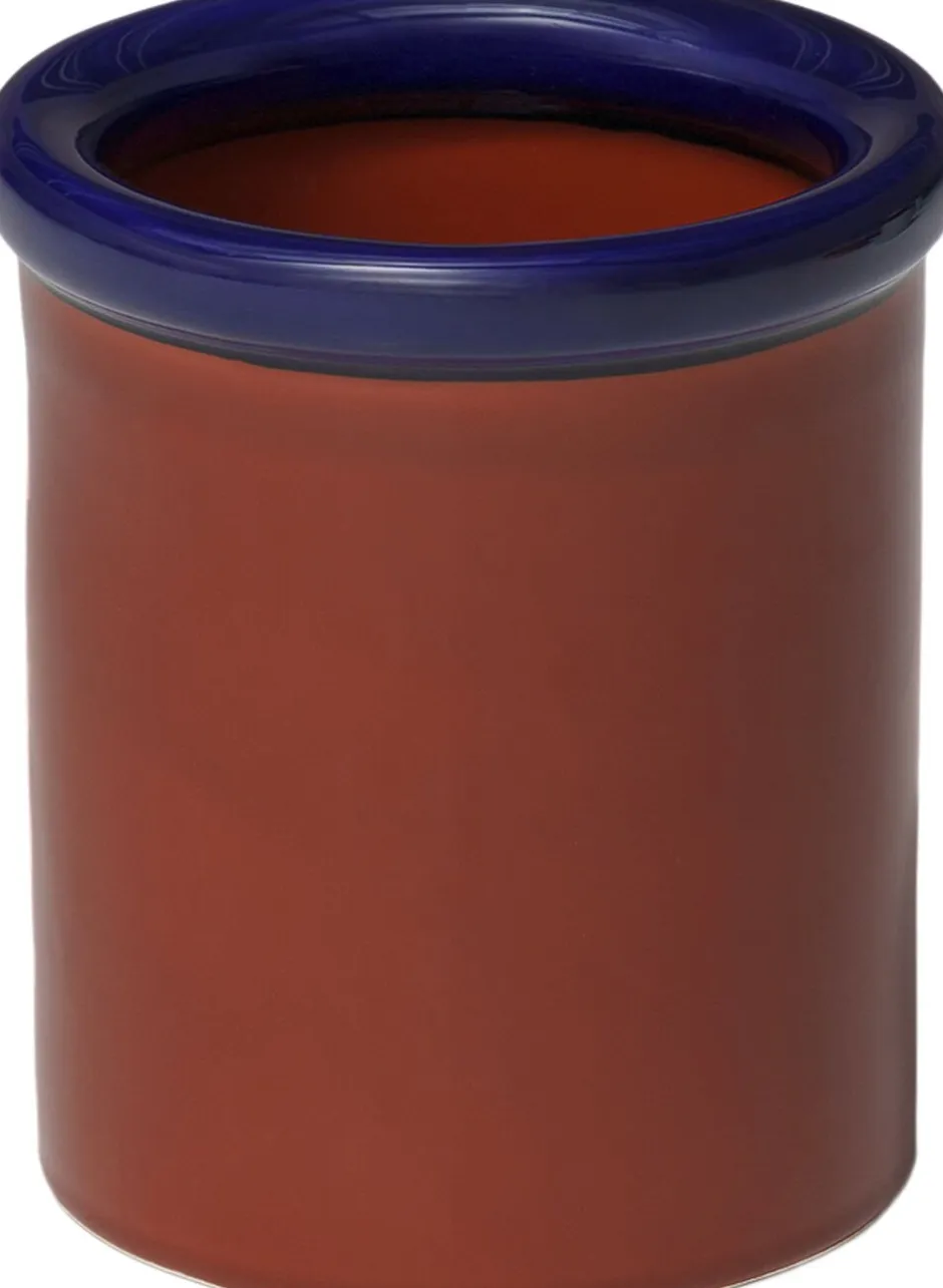 Vaser & Urtepotteskjulere<NINE ROD Pot ceramic H175 x Ø153 Dark blue/Terracotta