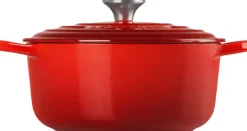 Gryder & Pander<Le Creuset Rund 20 cm Støbejerngryde Cerise