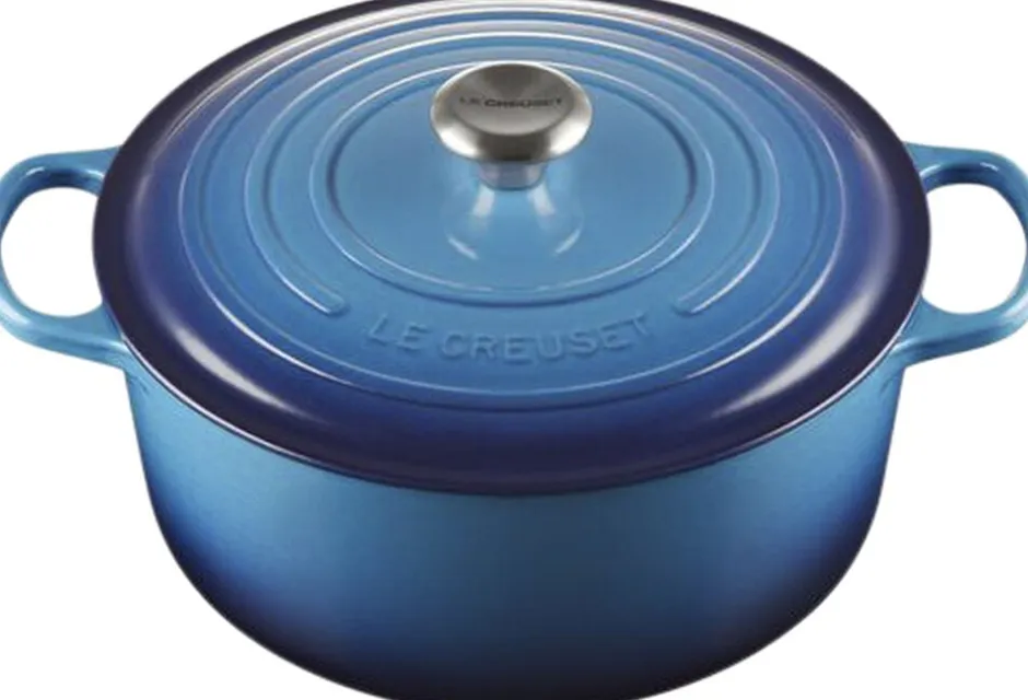 Gryder & Pander<Le Creuset Rund støbejernsgryde 4,2L Azure Blue