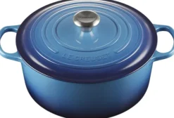 Gryder & Pander<Le Creuset Rund støbejernsgryde 6,7L Azure Blue