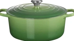 Gryder & Pander<Le Creuset Rund støbejernsgryde 6,7L Bamboo Green