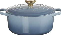 Gryder & Pander<Le Creuset Rund støbejernsgryde 4,2L Chambray